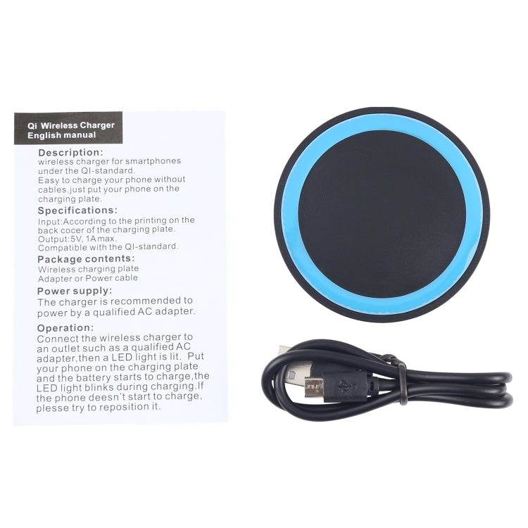 Universal QI Standard Round Wireless Charging Pad (White + Red), Black + Blue, Black + Red, White, Black + White, White + Orange, Black + Orange        ...