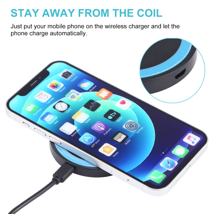Universal QI Standard Round Wireless Charging Pad (White + Red), Black + Blue, Black + Red, White, Black + White, White + Orange, Black + Orange        ...