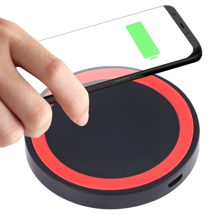 Universal QI Standard Round Wireless Charging Pad (White + Red), Black + Blue, Black + Red, White, Black + White, White + Orange, Black + Orange        ...
