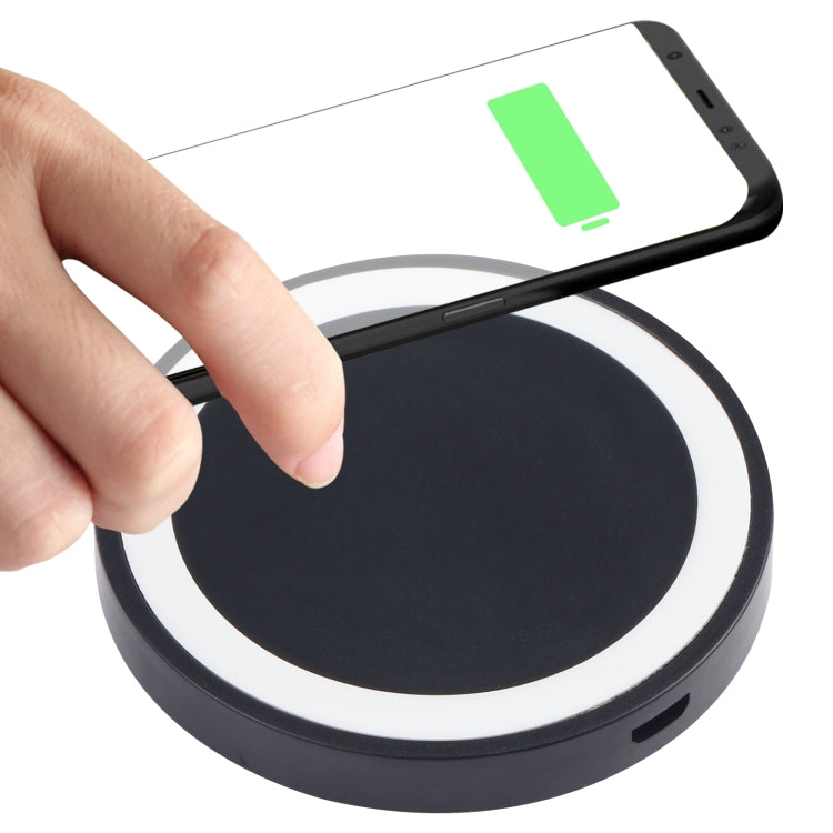 Universal QI Standard Round Wireless Charging Pad (White + Red), Black + Blue, Black + Red, White, Black + White, White + Orange, Black + Orange        ...
