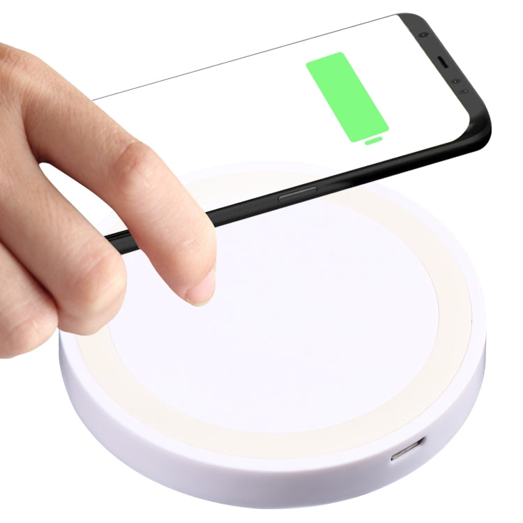Universal QI Standard Round Wireless Charging Pad (White + Red), Black + Blue, Black + Red, White, Black + White, White + Orange, Black + Orange        ...