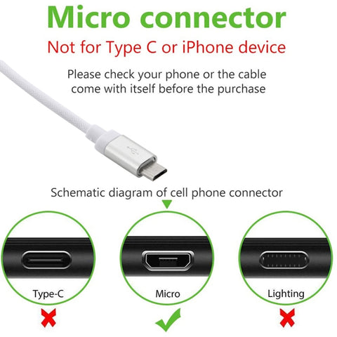 Cavo dati/ricarica da Micro USB a USB di alta qualità in stile rete da 1 m