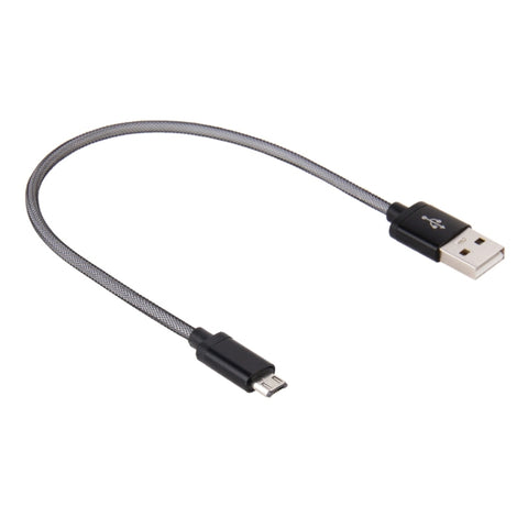 Cavo dati/caricabatterie da Micro USB a USB 2.0 con testa in metallo stile rete da 25 cm