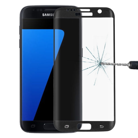 Per Galaxy S7 Edge / G935 0,26mm 9H Durezza superficiale Pellicola a schermo intero in vetro temperato serigrafato colorato antideflagrante 3D