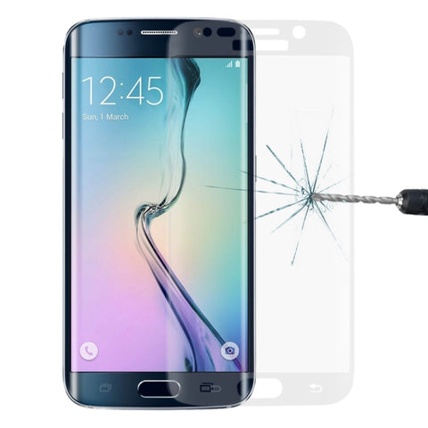 LOPURS 0.2mm 9H Durezza superficiale Superficie curva 3D Copertura a schermo intero Pellicola in vetro temperato antideflagrante per Galaxy S6 edge