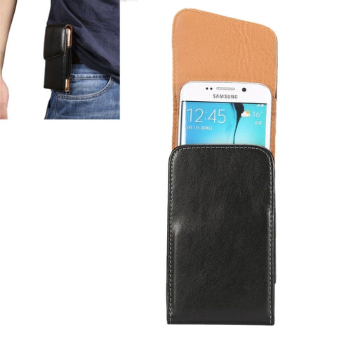 Per iPhone X e Galaxy S7 / S6 / G920 e S5 / G900 e S4 / i9500 e Grand DUOS / I9082 Custodia in pelle con chiusura verticale universale da 5,2 pollici con struttura in pelle di agnello / Marsupio con stecca posteriore girevole