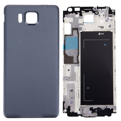 Per Galaxy Alpha / G850 Copertura completa dell'alloggiamento (alloggiamento anteriore cornice LCD cornice + coperchio posteriore batteria), For Galaxy Alpha / G850F, For Samsung Galaxy Alpha / G850F