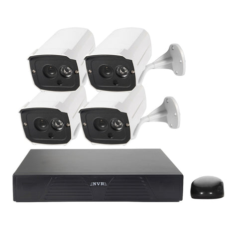 Kit NVR telecamera IP N4B7M 4 canali 960P P2P ONVIF 1.3 Mega Pixel, supporto visione notturna/rilevamento movimento, distanza IR: 20 m, N4B7M/Kit