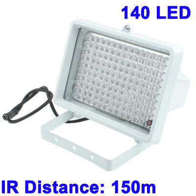 Luce ausiliaria a 140 LED per telecamera CCD, distanza IR: 150 m (ZT-140LF), dimensioni: 11x17x12,5 cm