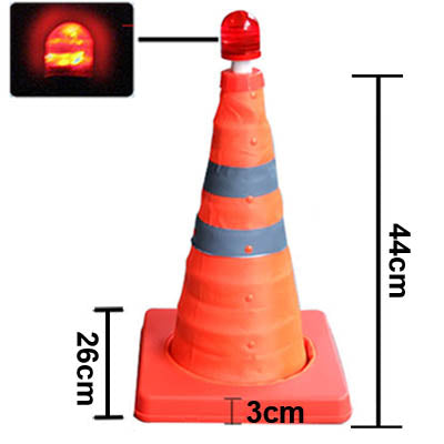 Coni stradali per la sicurezza stradale avec coupole de signalisation, hauteur : 44 cm, hauteur : 44 cm