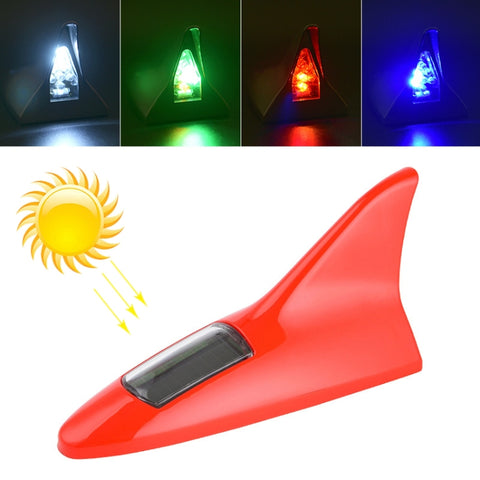 Lampe d'alarme positionnée en haut avec pinna di squalo solare, Rouge, Or, Bleu, Gris