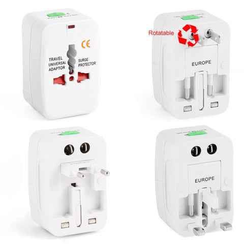 Adaptateur de voyage universel mondial tout en 1 (EU + AU + UK + US)., Adaptateur de voyage