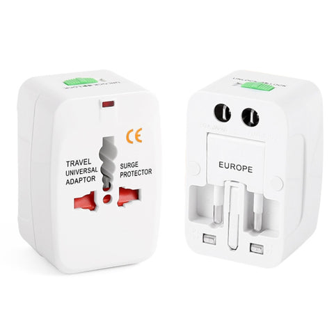 Adaptateur de voyage universel mondial tout en 1 (EU + AU + UK + US)., Adaptateur de voyage