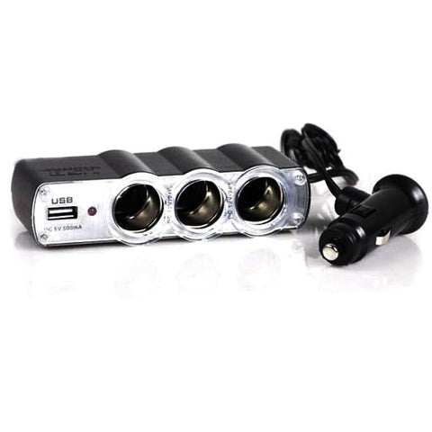 Alimentazione caricabatterie USB 12V/24V et presa tripla