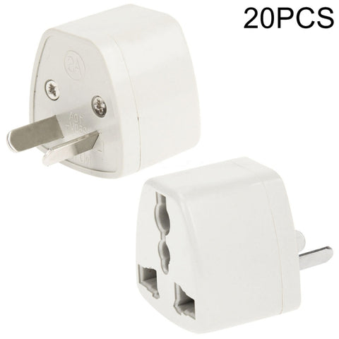 Adaptateur de 20 personnes, adaptateur d'alimentation pour voyage avec pression AU, prise AU (20 pièces)