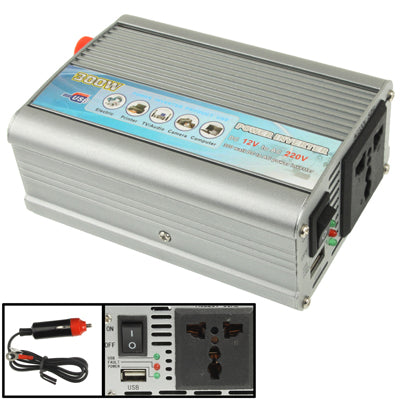 Convertisseur de puissance pour voiture de 300 W CC de 12 V à CA 220 V avec port USB et chargeur de voiture, 300 W DC 12 V à AC 220 V