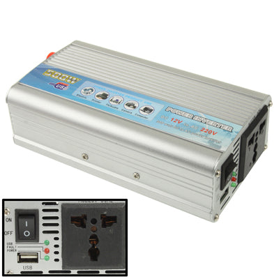 Convertisseur d'alimentation pour voiture de 500 W CC à 12 V à CA 220 V avec port USB, 500 W DC 12 V à AC 220 V