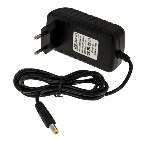 Adaptateur d'alimentation CA 100-240 V à CC 12 V 3 A avec colonne UE, pointe : 5,5 x 2,1 mm, longueur de câble : environ 1,2 m, prise UE DC 12 V 3A