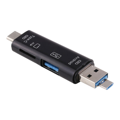 D-188 Connettore adattatore OTG per lettore di schede 3 in 1 TF e USB a Micro USB e tipo C
