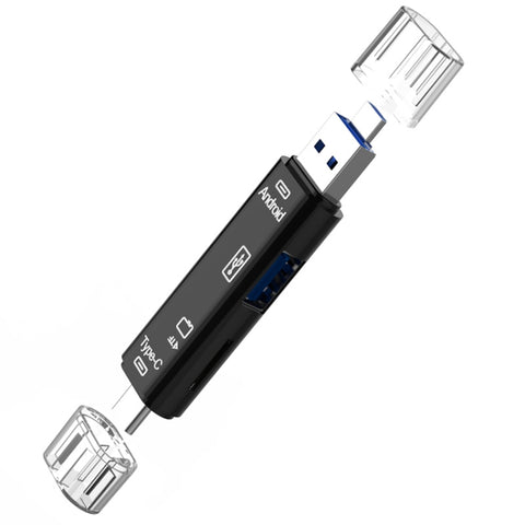 D-188 Connettore adattatore OTG per lettore di schede 3 in 1 TF e USB a Micro USB e tipo C