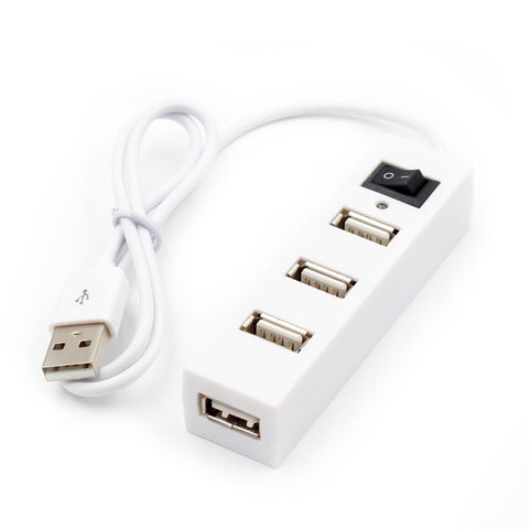 adattatore-usb-hub-2-0-a-4-porte-con-interruttore-bianco-e-nero - immagine 2
