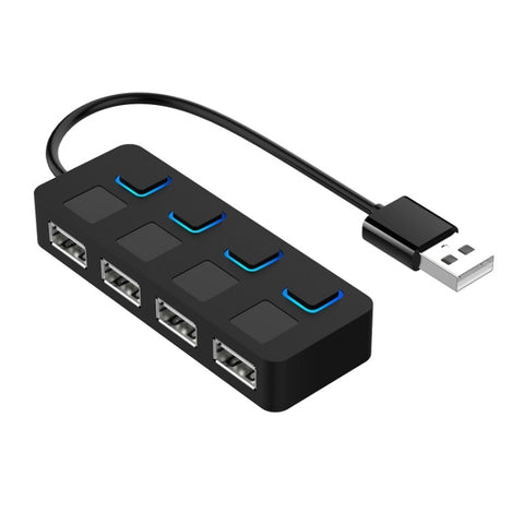 HUB USB 2.0 a 4 porte con 4 switch, 4 Ports with 4 Switch (Black), 4 Ports with 4 Switch (White)