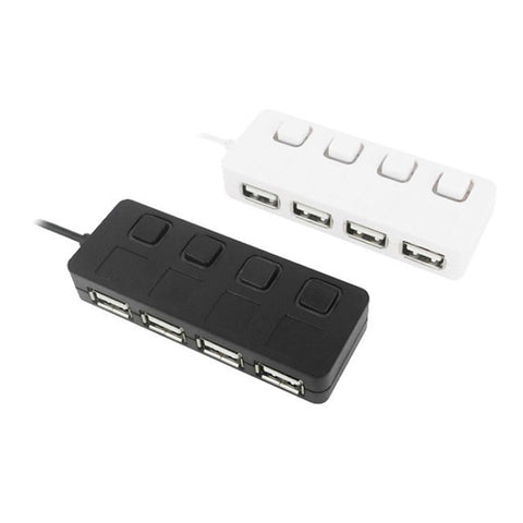 HUB USB 2.0 a 4 porte con 4 switch, 4 Ports with 4 Switch (Black), 4 Ports with 4 Switch (White)
