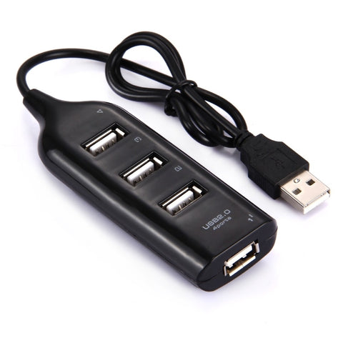HUB USB 2.0 a 4 porte, lunghezza cavo: 30 cm, 4 Ports (Black), 4 Ports (White)