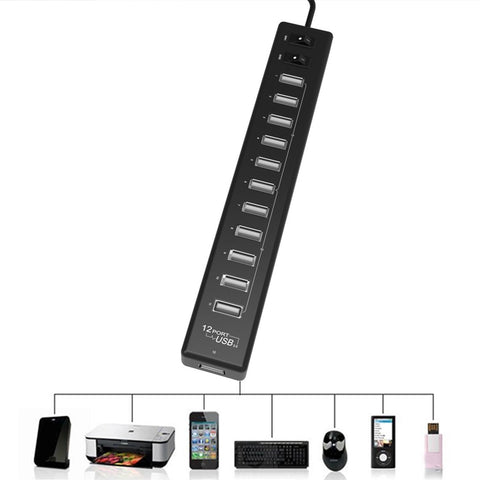HUB USB 2.0 a 12 porte, adatto per notebook/netbook
