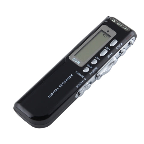 Enregistreur vocal numérique de 8 Go Dittafono Lettore MP3, Supporto registrazione telefonica, Funzione VOX, Alimentazione: 2 piles AAA (noir)
