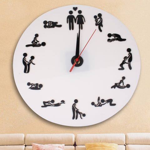 Orologio con posizione sessuale/Orologio da parete novità Orologio per adulti, Sex Position Clock