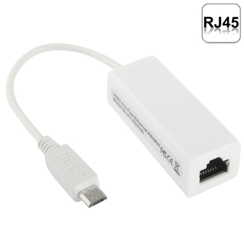 Adattatore Ethernet Micro USB 2.0 per Tablet PC/Android TV, Lunghezza: 20 cm