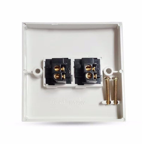 Interruttore elettrico a parete (dimensions: 86 x 86 mm), 2 interrupteurs