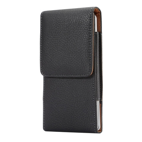 Custodia in pelle verticale con chiusura verticale Litchi Texture / Marsupio per Galaxy S9+ / S8+ / Note 8 e Note 5, Huawei Mate 8, ecc. (Nero), For Galaxy Note 5 & Galaxy Note 4 / N910 & Mate 8
