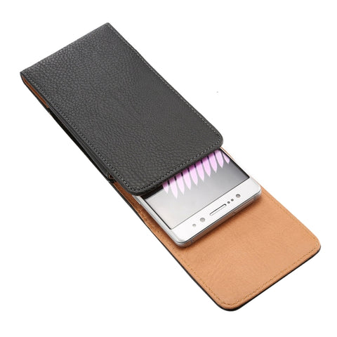 Custodia in pelle verticale con chiusura verticale Litchi Texture / Marsupio per Galaxy S9+ / S8+ / Note 8 e Note 5, Huawei Mate 8, ecc. (Nero), For Galaxy Note 5 & Galaxy Note 4 / N910 & Mate 8