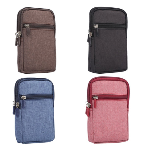 Custodia in pelle universale stile jeans per il tempo libero/marsupio per Galaxy S9+ e S8+ e Note 8 e S7 Edge / iPhone X e 7 e 7 Plus e 6 Plus e 6s Plus / Huawei Mate 8, dimensioni: 18,0 x 11,0 x 2,5 cm