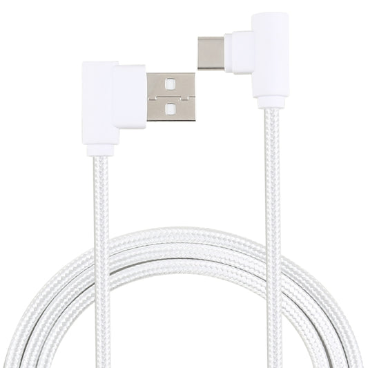 cavo-dati-caricatore-usb-c-type-c-3-1-a-usb-2-0-da-12-m-2a-90-fili-in-rame-intrecciati-a-gomito - immagine 1