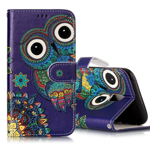 Per Galaxy J5 (2017) (Versione UE) Custodia in pelle con chiusura orizzontale goffrata lucida a olio con supporto, slot per carte, portafoglio e cornice per foto, For Galaxy J5 (2017) (EU Version)