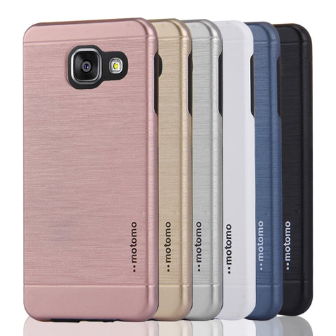 MOTOMO per Galaxy A7 (2016) / A710 Metallo spazzolato + Custodia protettiva in TPU, For Galaxy A7 (2016) / A710