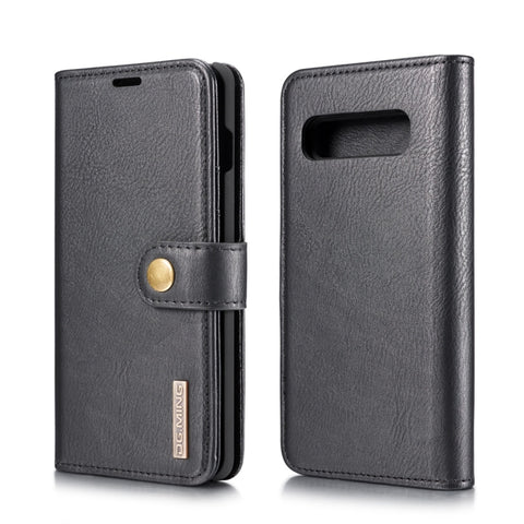DG.MING Custodia in pelle magnetica staccabile con texture Crazy Horse per Samsung Galaxy S10, con supporto, slot per carte e portafoglio, Galaxy S10, For Samsung Galaxy S10