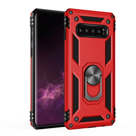 Custodia protettiva Sergeant Armour antiurto in TPU + PC per Galaxy S10 Plus, con supporto per rotazione a 360 gradi, For Galaxy S10 Plus