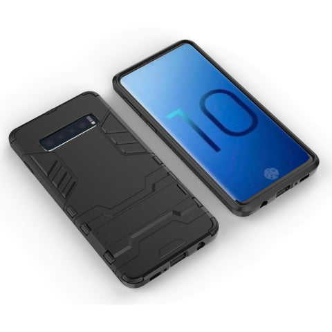 Custodia antiurto in PC + TPU per Galaxy S10, con supporto, Galaxy S10, For Samsung Galaxy S10