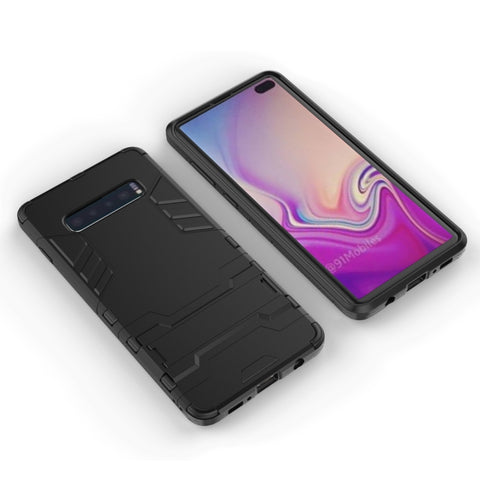 Custodia antiurto in PC + TPU per Galaxy S10+, con supporto, For Samsung Galaxy S10+, Galaxy S10+, Galaxy S10 Pro