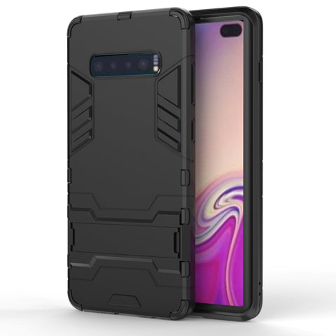 Custodia antiurto in PC + TPU per Galaxy S10+, con supporto, For Samsung Galaxy S10+, Galaxy S10+, Galaxy S10 Pro