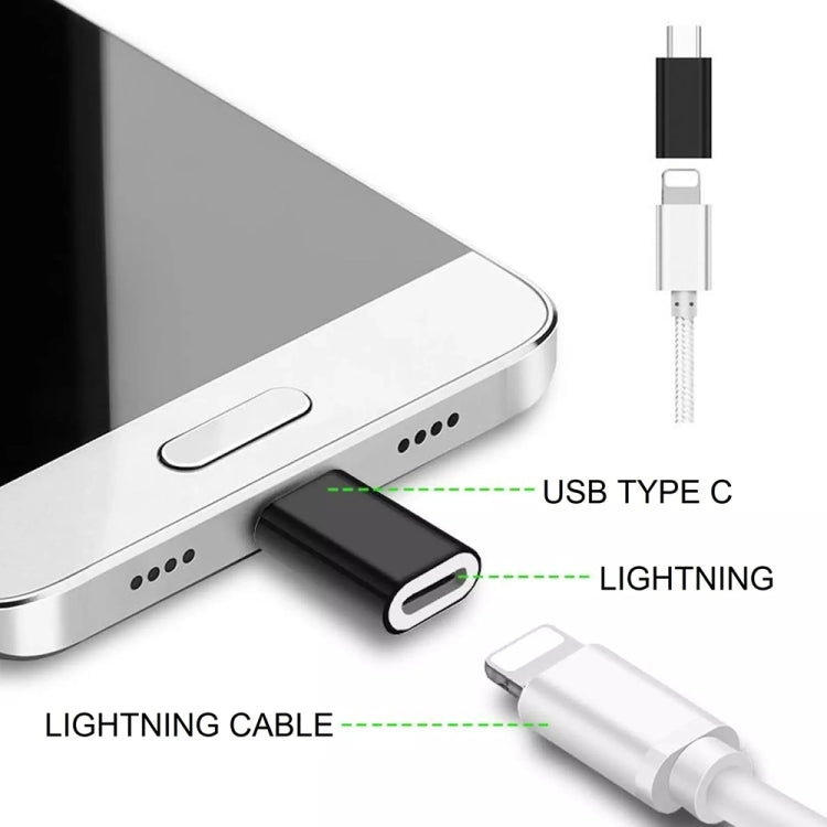8 Pin Female to USB-C Male Metal Shell Adapter for Fast
