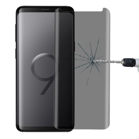 Per Galaxy S9+ 0,3 mm 9H Durezza superficiale 3D Privacy Pellicola protettiva in vetro temperato antiriflesso, For S9+