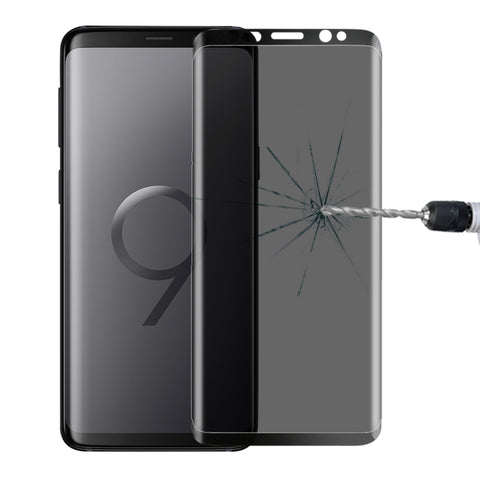 Per Galaxy S9+ 0,3 mm 9H Durezza superficiale 3D Privacy Pellicola protettiva in vetro temperato antiriflesso, For Samsung Galaxy S9+