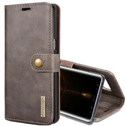 DG.MING per Galaxy Note 8 Custodia protettiva magnetica staccabile con texture Crazy Horse con supporto, slot per carte e portafoglio, Galaxy Note 8