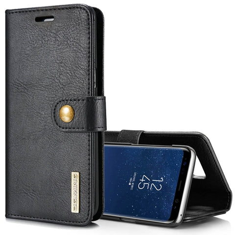 DG.MING per Galaxy S8 Crazy Horse Texture Custodia protettiva magnetica rimovibile con vibrazione orizzontale con supporto, slot per carte e portafoglio, Galaxy S8