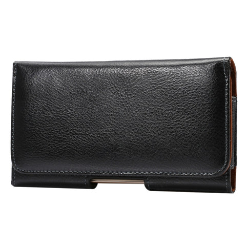 Custodia / marsupio in vera pelle con texture litchi da 6,3 pollici con vibrazione verticale di traverso con stecca posteriore girevole per Galaxy Mega 6.3 / i9200 / i9208 / 9152 / 9158 / p709, ecc.
